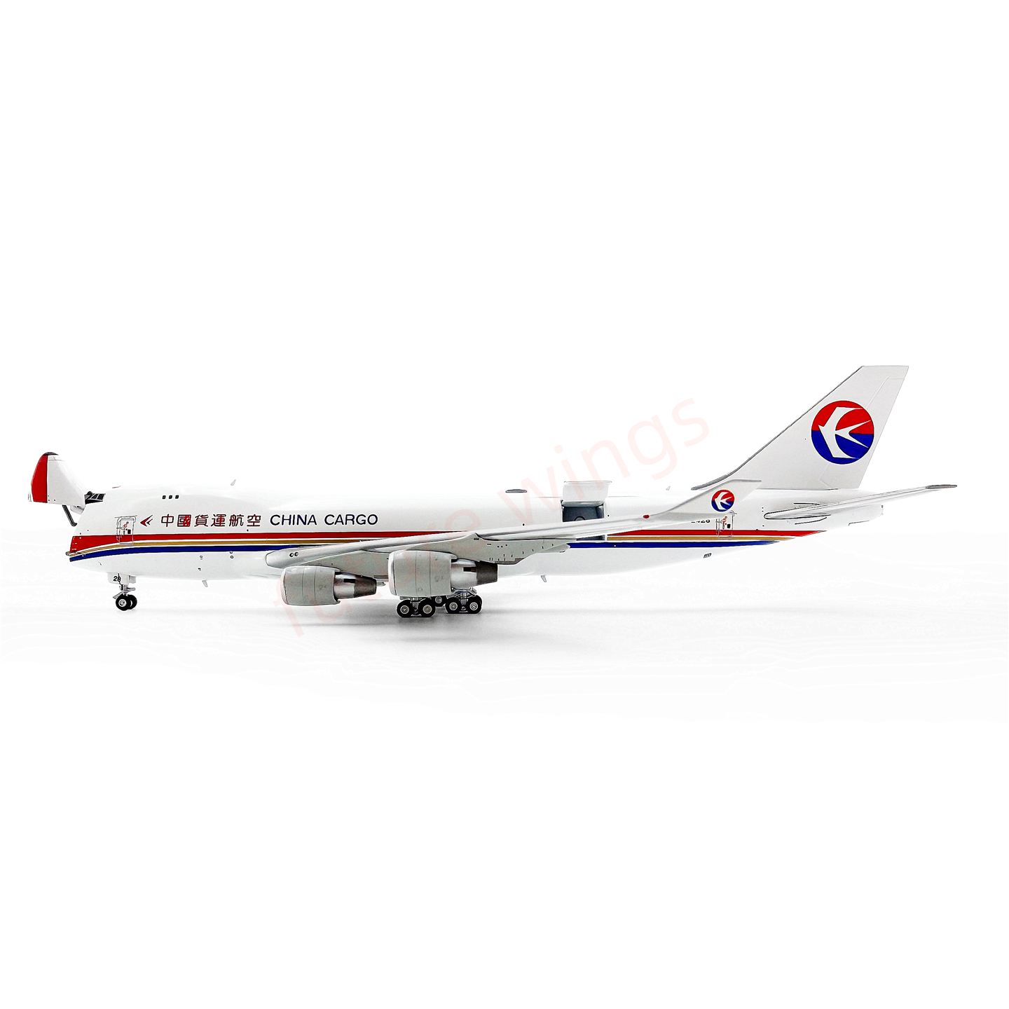 1:400 YY Wings China Cargo B747-400F B-2428 Aircraft Model Free Tractor +Stand