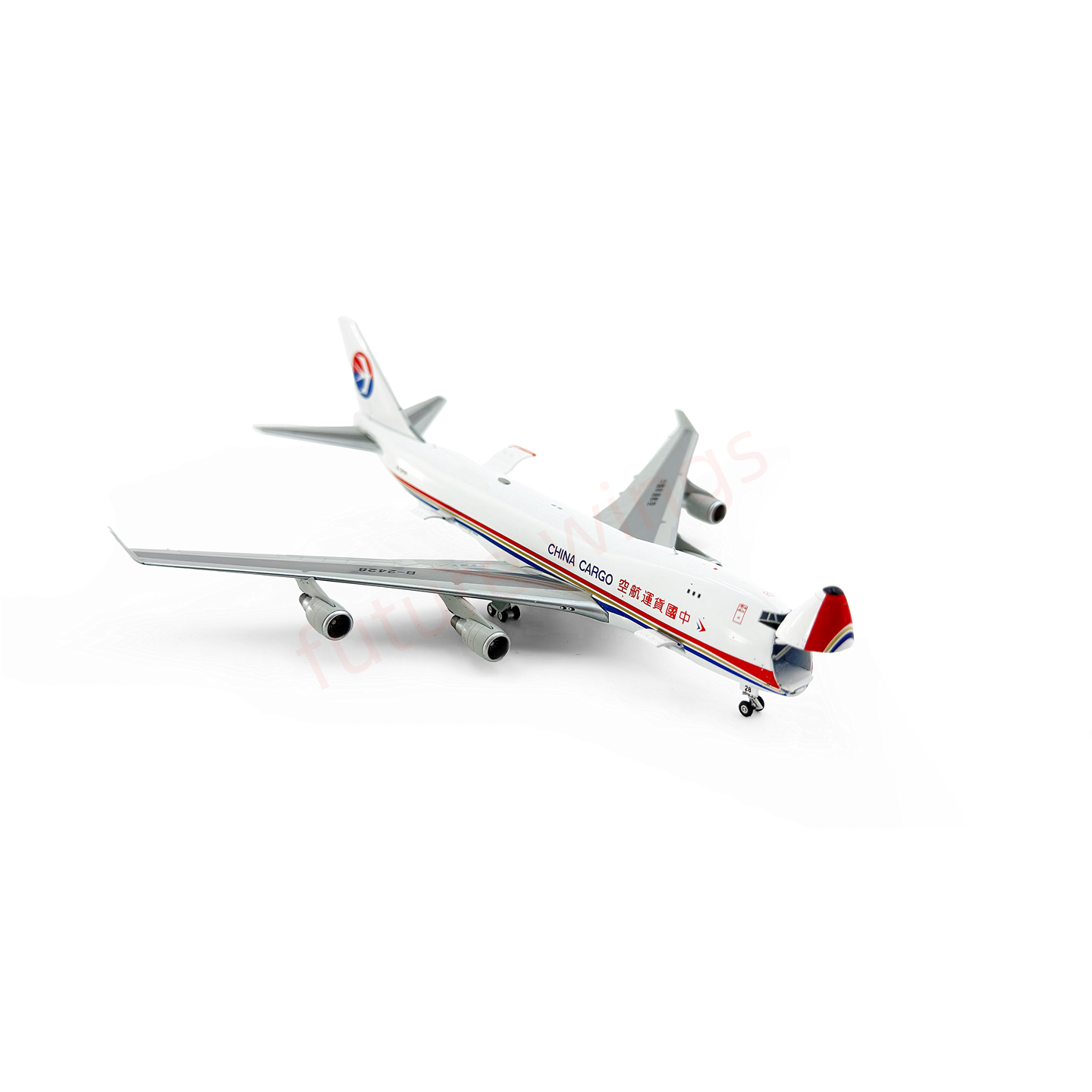 1:400 YY Wings China Cargo B747-400F B-2428 Aircraft Model Free Tractor +Stand