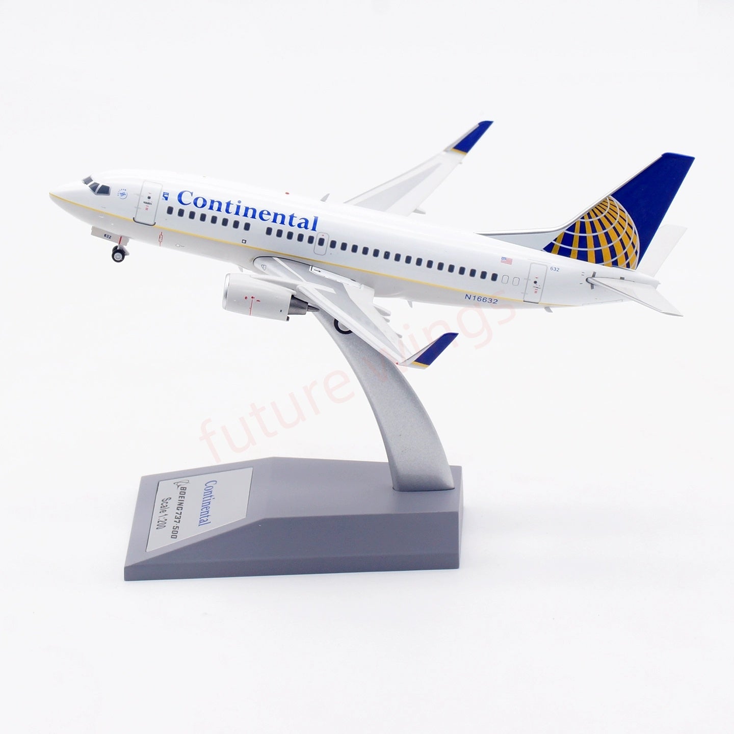 1:200 InFlight200 Continental Airlines B737-500 N16632 Diecast Aircraft Model