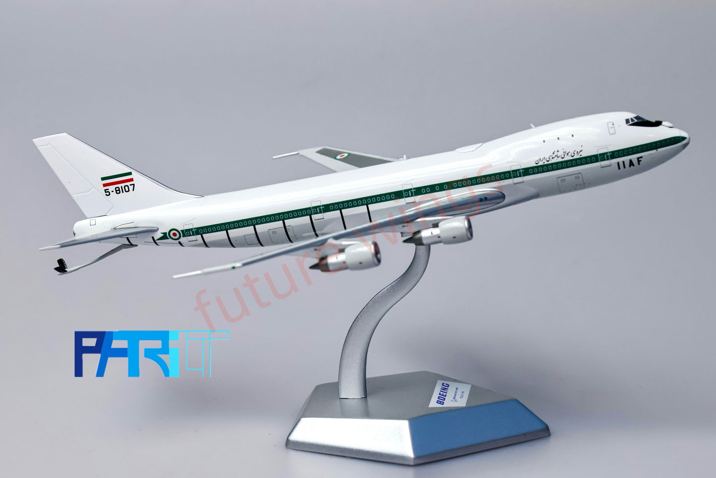 1:400 Patriot Iranian Air Force B747-131(SF) 5-8107 Diecast Aircraft Model+Free Tractor