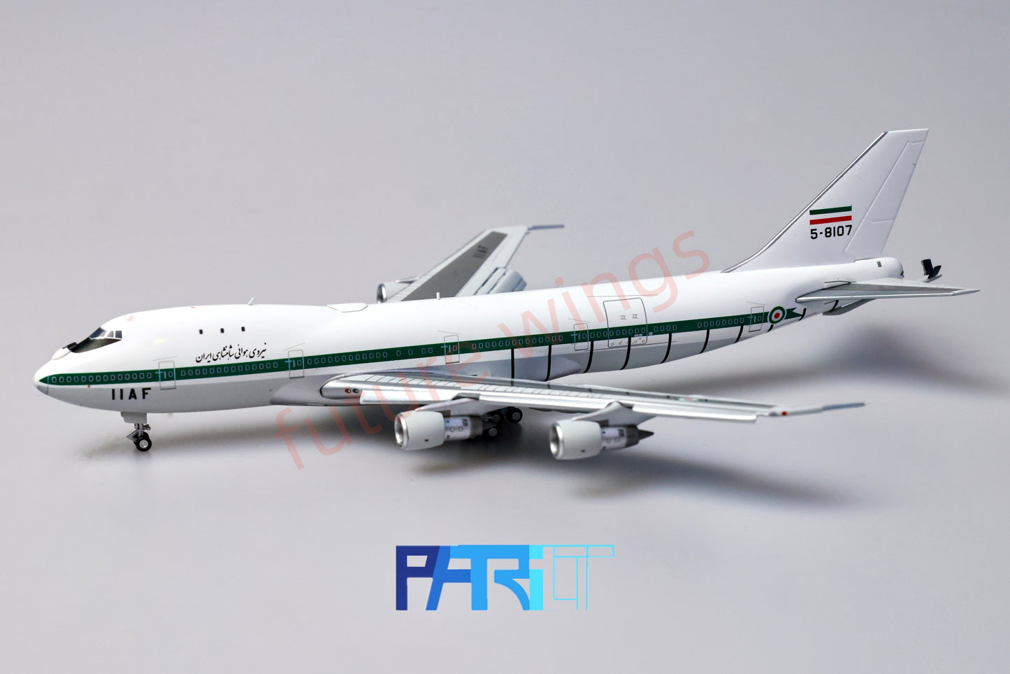 1:400 Patriot Iranian Air Force B747-131(SF) 5-8107 Diecast Aircraft Model+Free Tractor