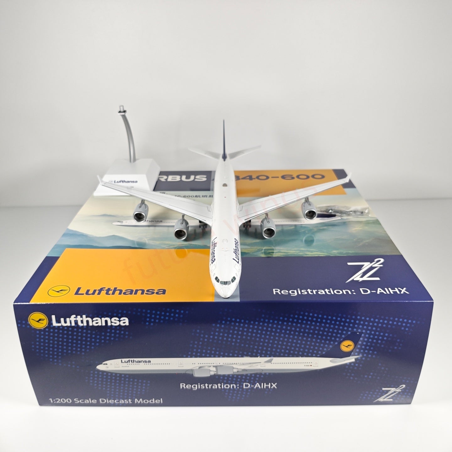 1:200 Z² Model(JC Wings) Lufthansa Airlines A340-600 D-AIHX Diecast Aircraft Model With Stand