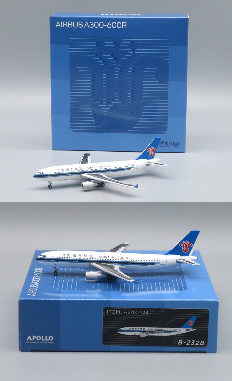 1:400 Apollo China Southern Airlines A300-600R B-2315 B-2323 B-2328 Aircraft Model+Free Tractor