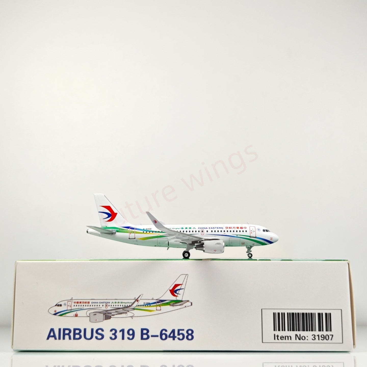 1:400 Geministar China Eastern Airlines A319 B-6452 B-6458 Aircraft Model+Free Tractor
