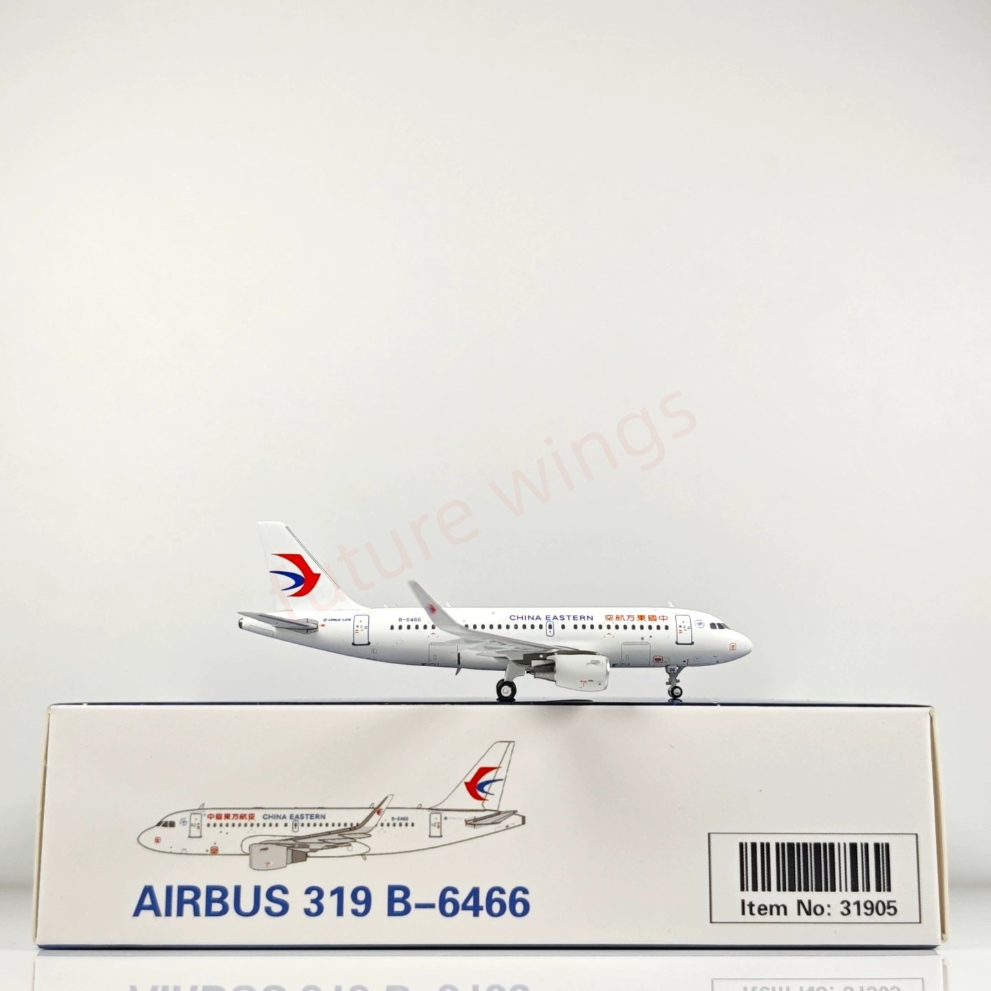 1:400 Geministar China Eastern Airlines A319 B-6466 Aircraft Model+Free Tractor