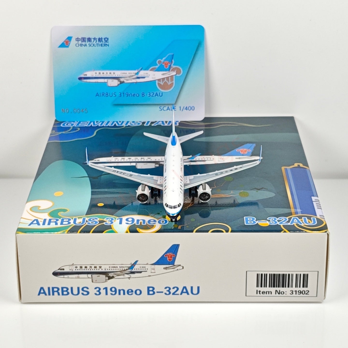 1:400 Geministar China Southern Airlines A319neo B-32AU B-32JJ Aircraft Model+Free Tractor