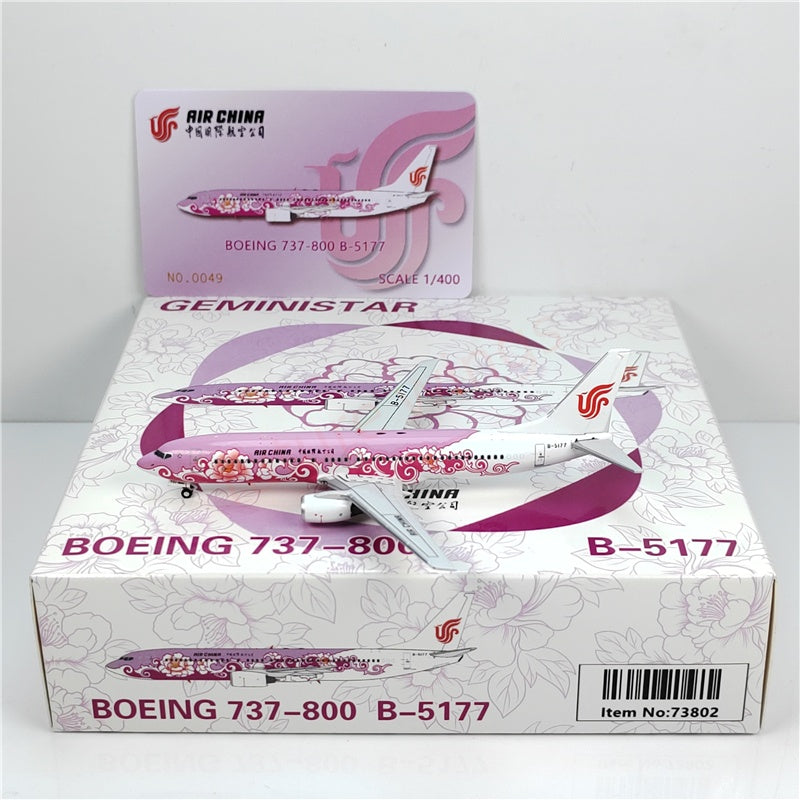 1:400 Geministar Air China B737/A320-200 "Peony Livery" Aircraft Model+Free Tractor