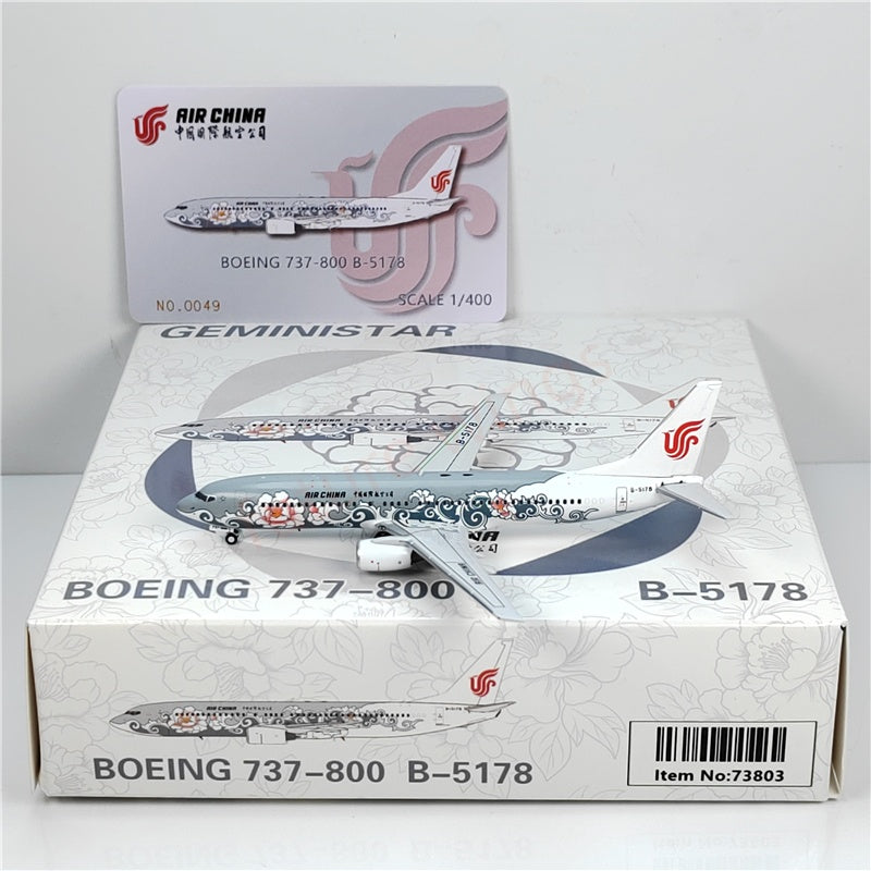 1:400 Geministar Air China B737/A320-200 "Peony Livery" Aircraft Model+Free Tractor