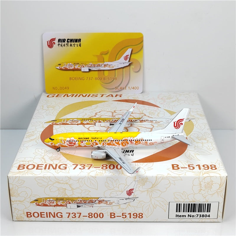 1:400 Geministar Air China B737/A320-200 "Peony Livery" Aircraft Model+Free Tractor