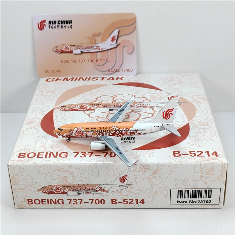 1:400 Geministar Air China B737/A320-200 "Peony Livery" Aircraft Model+Free Tractor
