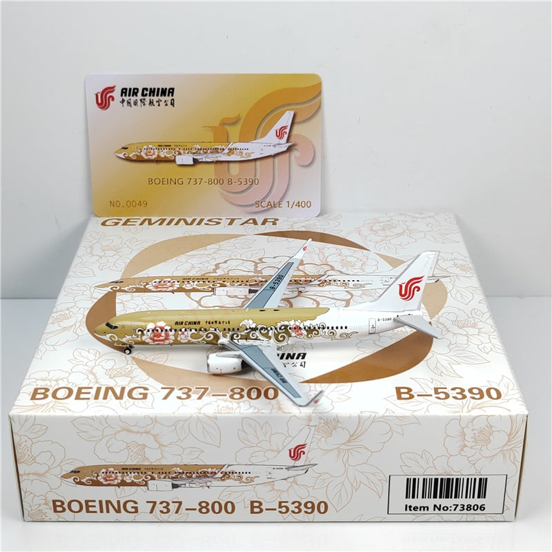 1:400 Geministar Air China B737/A320-200 "Peony Livery" Aircraft Model+Free Tractor