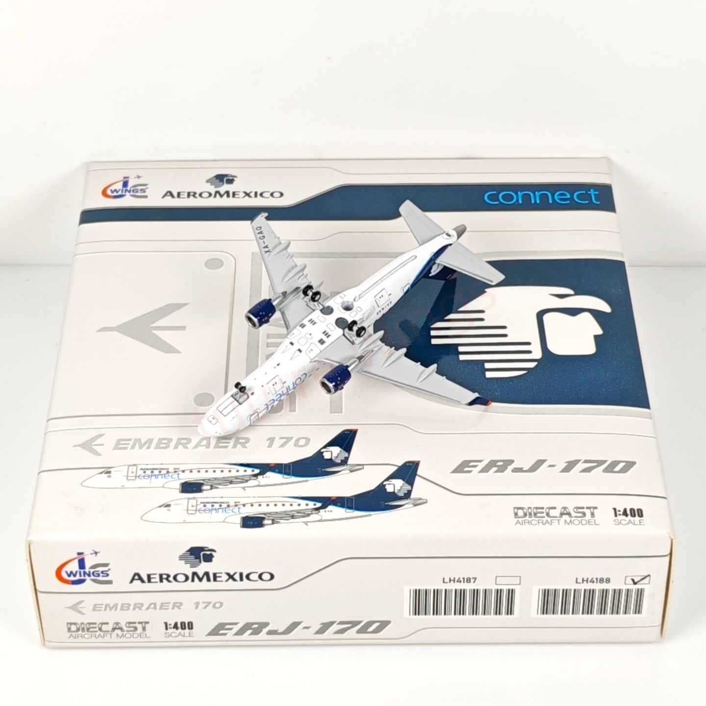 1:400 JC Wings LH4188 AeroMexico ERJ-170LR XA-GAQ Aircraft Model+Free Tractor