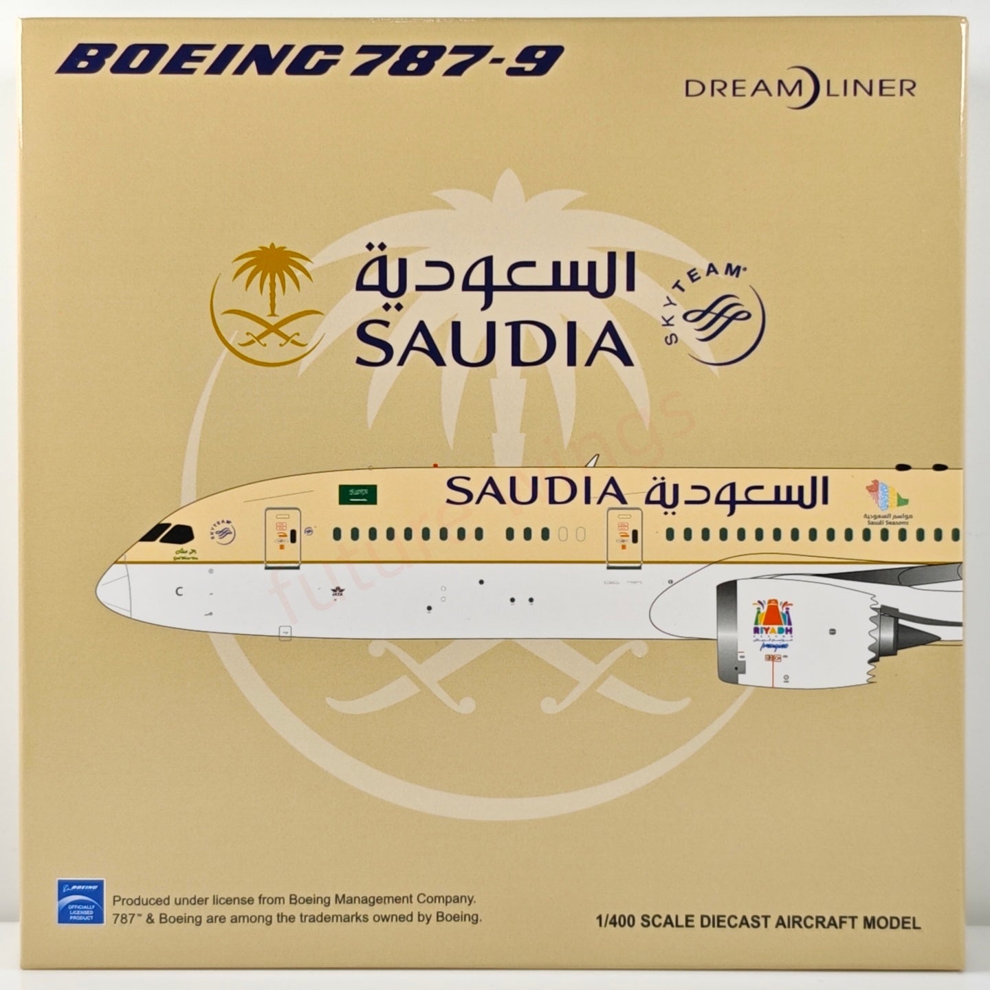 1:400 JC Wings LH4195 Saudi Arabian Airlines B787-9 HZ-ARC Aircraft Model+Free Tractor