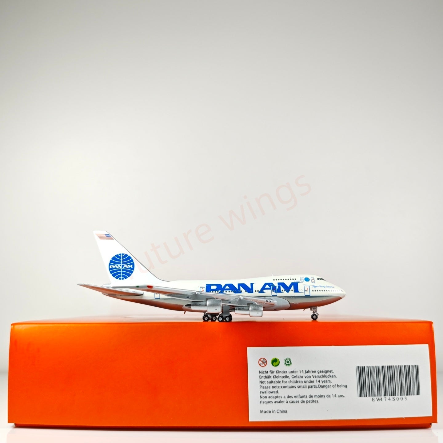 1:400 JC Wings EW474S003 PAN AM B747SP N533PA Aircraft Model+Free Tractor