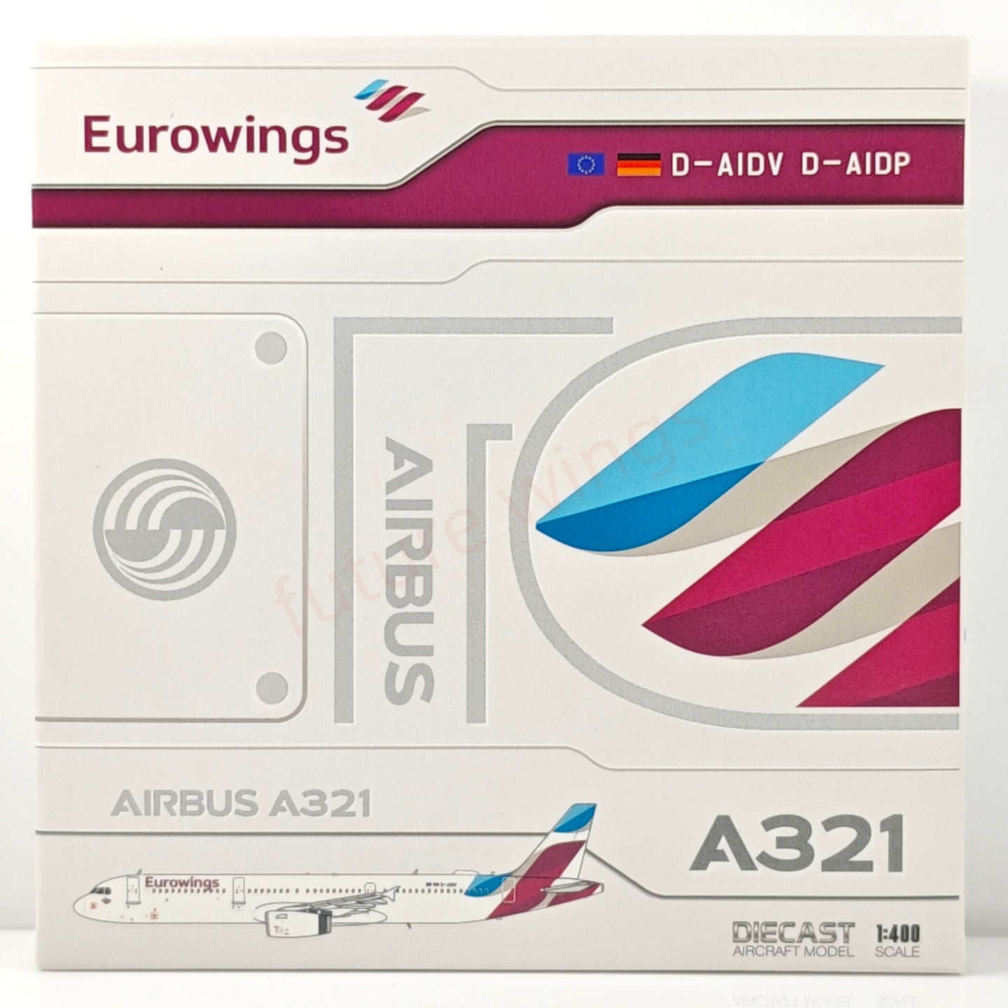 1:400 JC Wings XX40141 Eurowings A321 D-AIDV Aircraft Model+Free Tractor