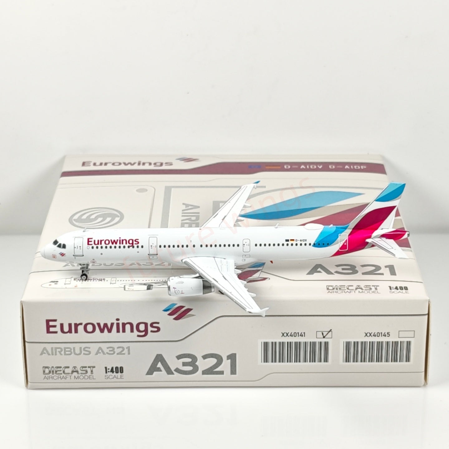 1:400 JC Wings XX40141 Eurowings A321 D-AIDV Aircraft Model+Free Tractor