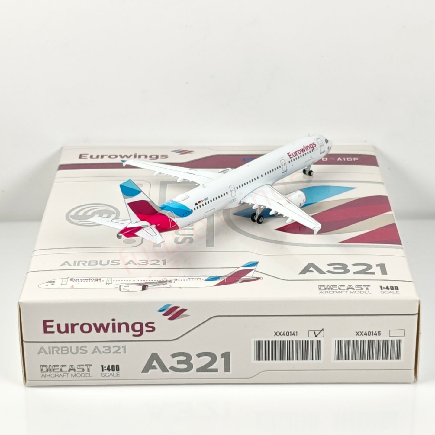 1:400 JC Wings XX40141 Eurowings A321 D-AIDV Aircraft Model+Free Tractor