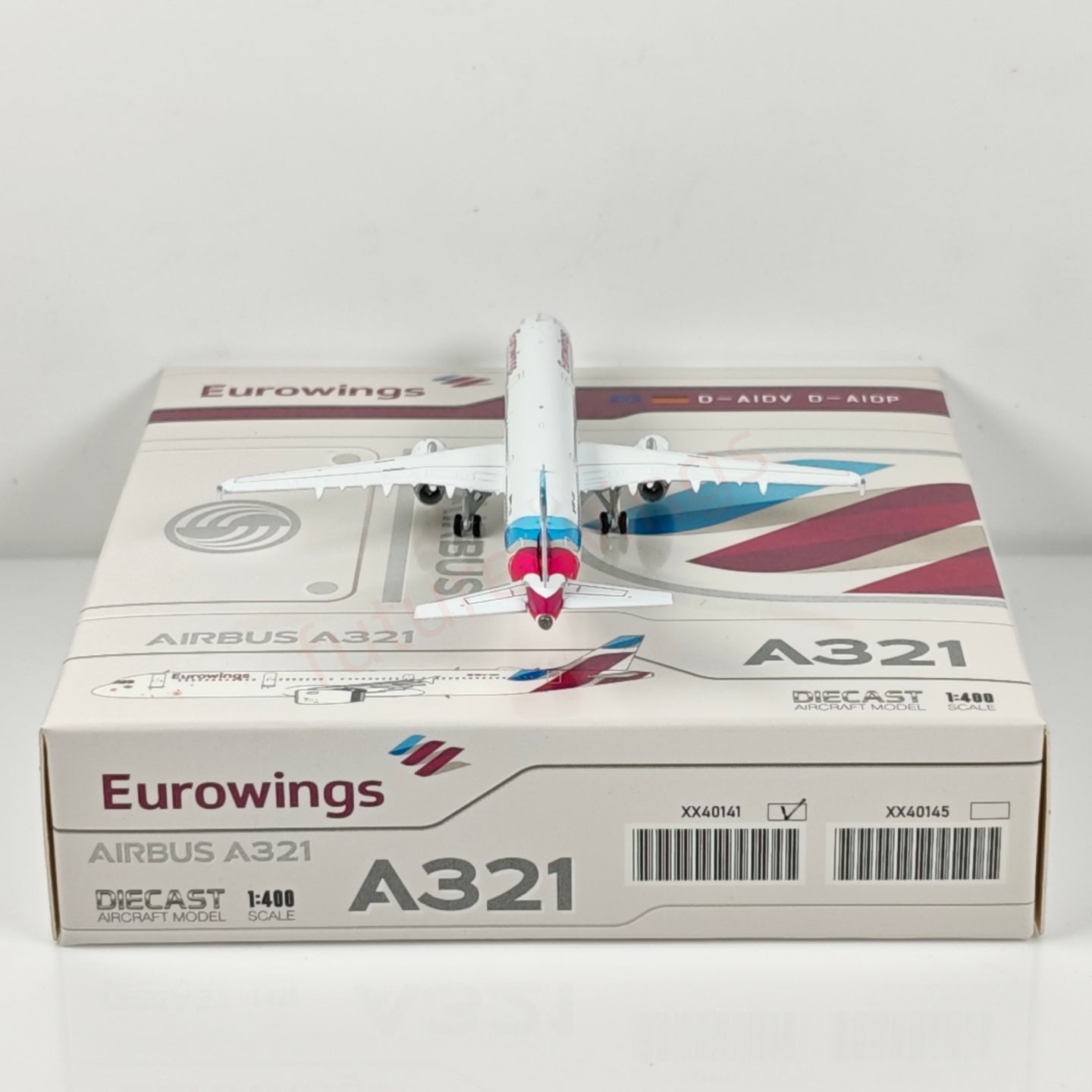 1:400 JC Wings XX40141 Eurowings A321 D-AIDV Aircraft Model+Free Tractor