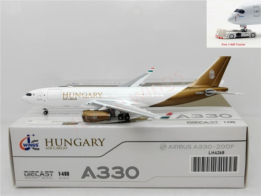 1:400 JC Wings LH4268 Hungary Air Cargo A330-200F HA-LHU Aircraft Model+Free Tractor