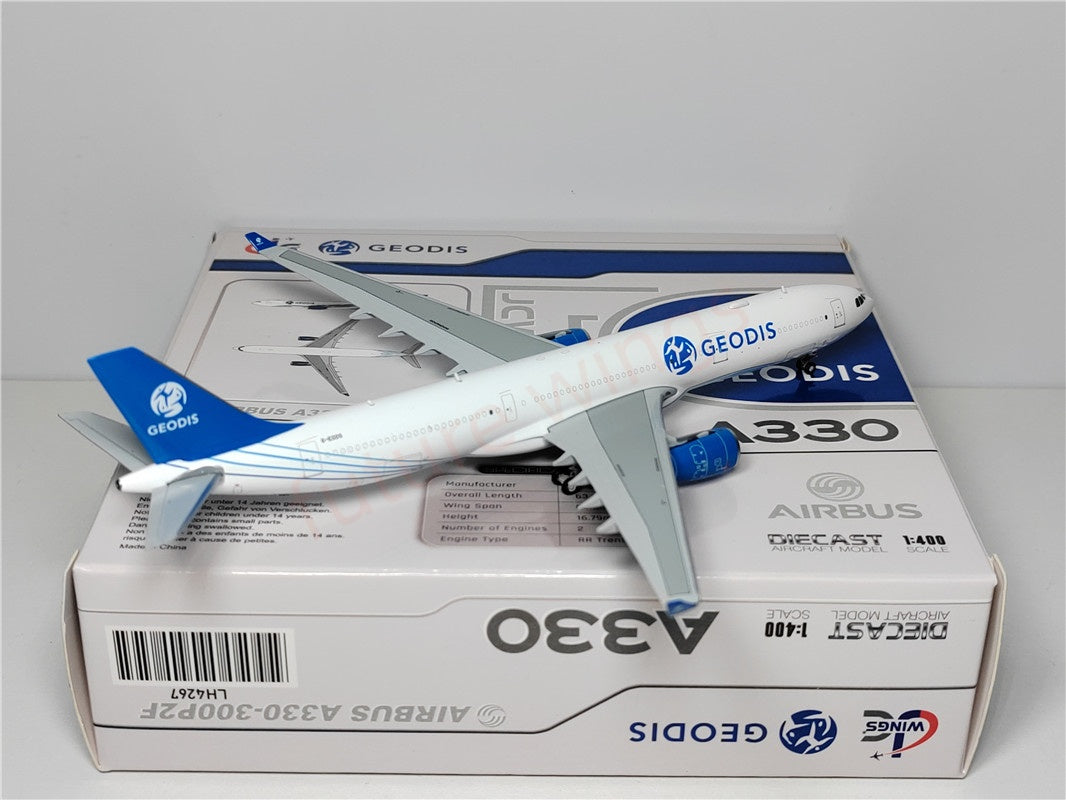1:400 JC Wings LH4267 GEODIS A330-300F G-EODS Aircraft Model+Free Tractor