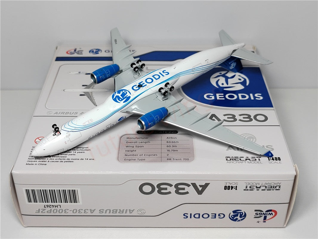 1:400 JC Wings LH4267 GEODIS A330-300F G-EODS Aircraft Model+Free Tractor