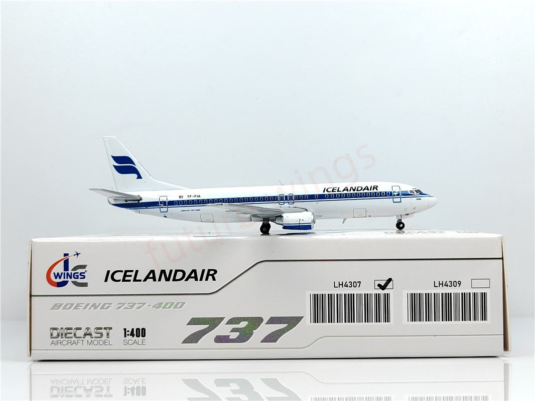 1:400 JC Wings LH4307 LH4309 Iceland Air B737-400 TF-FIA TF-FID Aircraft Model+Free Tractor