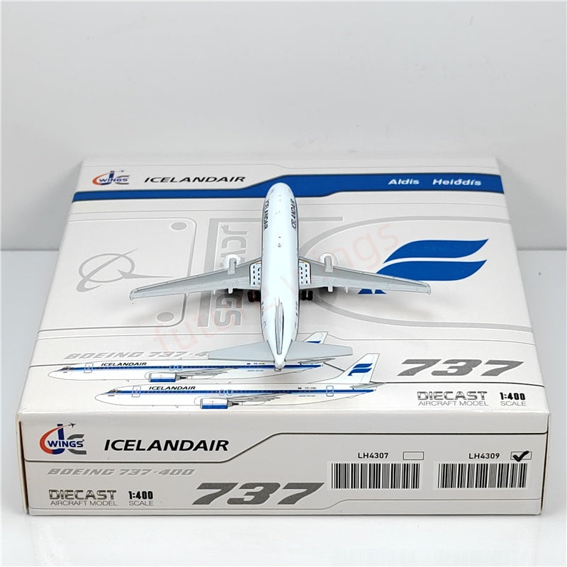 1:400 JC Wings LH4307 LH4309 Iceland Air B737-400 TF-FIA TF-FID Aircraft Model+Free Tractor