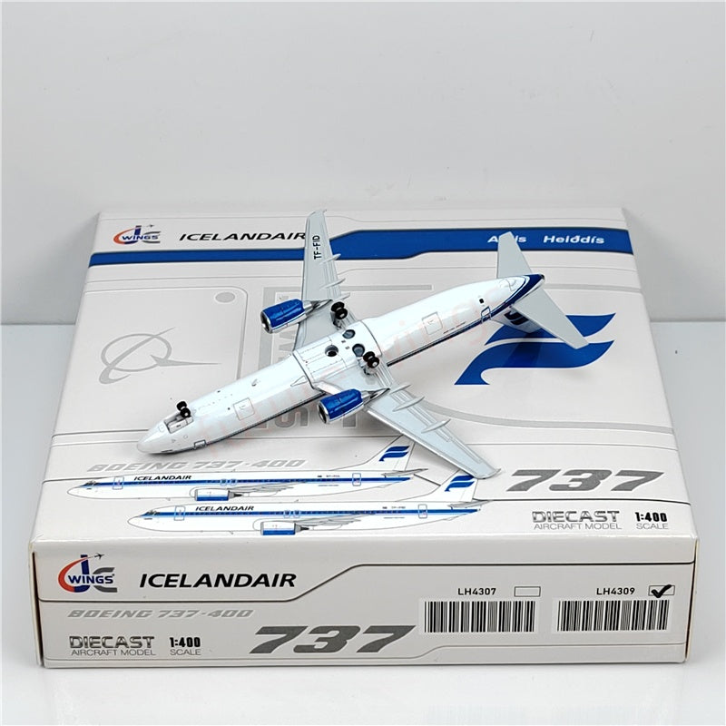 1:400 JC Wings LH4307 LH4309 Iceland Air B737-400 TF-FIA TF-FID Aircraft Model+Free Tractor