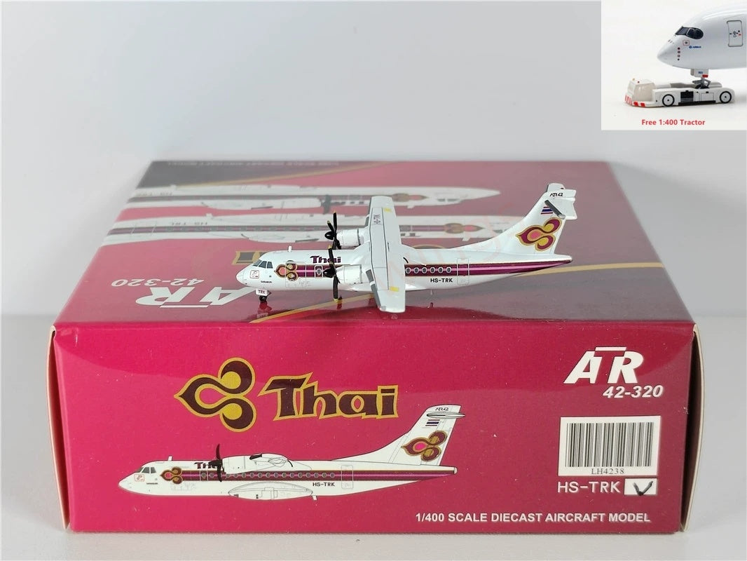 1:400 JC Wings LH4238 Thai Airways ATR-42-320 HS-TRK Aircraft Model+Free Tractor