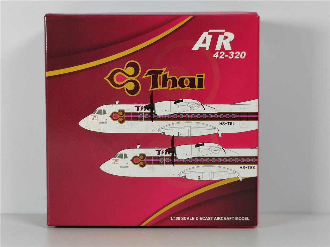 1:400 JC Wings LH4238 Thai Airways ATR-42-320 HS-TRK Aircraft Model+Free Tractor