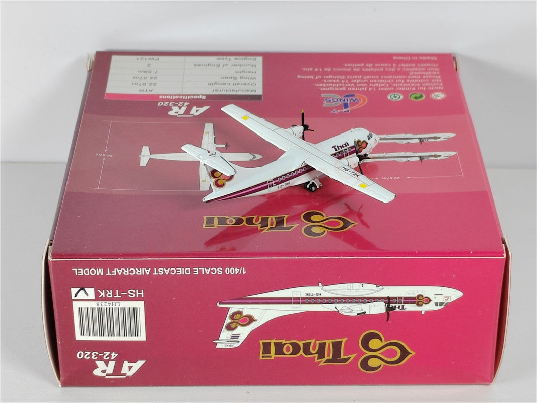 1:400 JC Wings LH4238 Thai Airways ATR-42-320 HS-TRK Aircraft Model+Free Tractor
