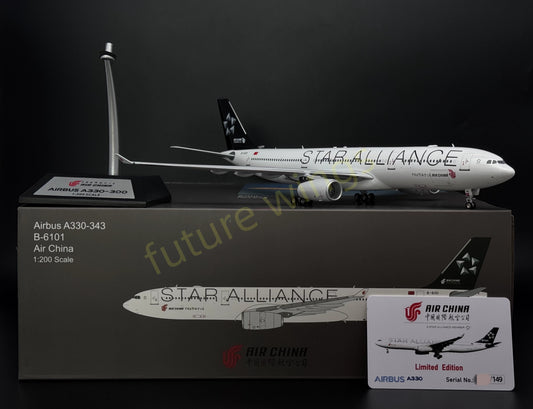 1:200 KJ Models(InFlight200) Air China A330-300 B-6101 "Star Alliance" Aircraft Model With Stand