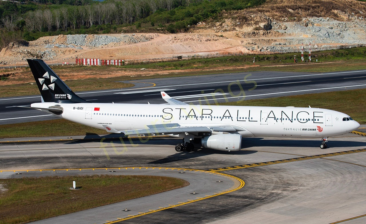 1:200 KJ Models(InFlight200) Air China A330-300 B-6101 "Star Alliance" Aircraft Model With Stand