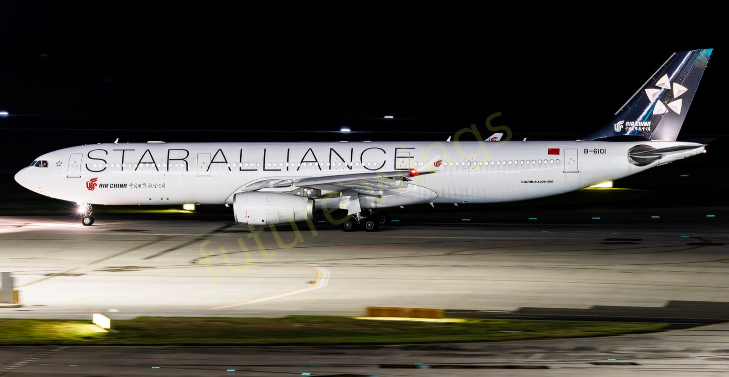 1:200 KJ Models(InFlight200) Air China A330-300 B-6101 "Star Alliance" Aircraft Model With Stand