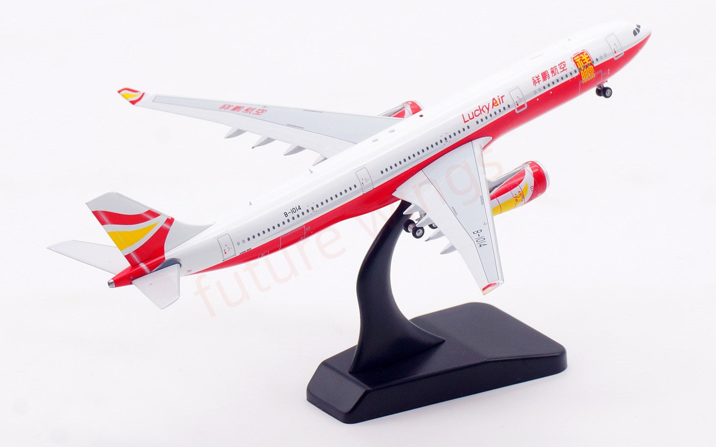 1:400 Aviation400 Lucky Air A330-300 B-1014 Aircraft Model Free Tractor+Stand
