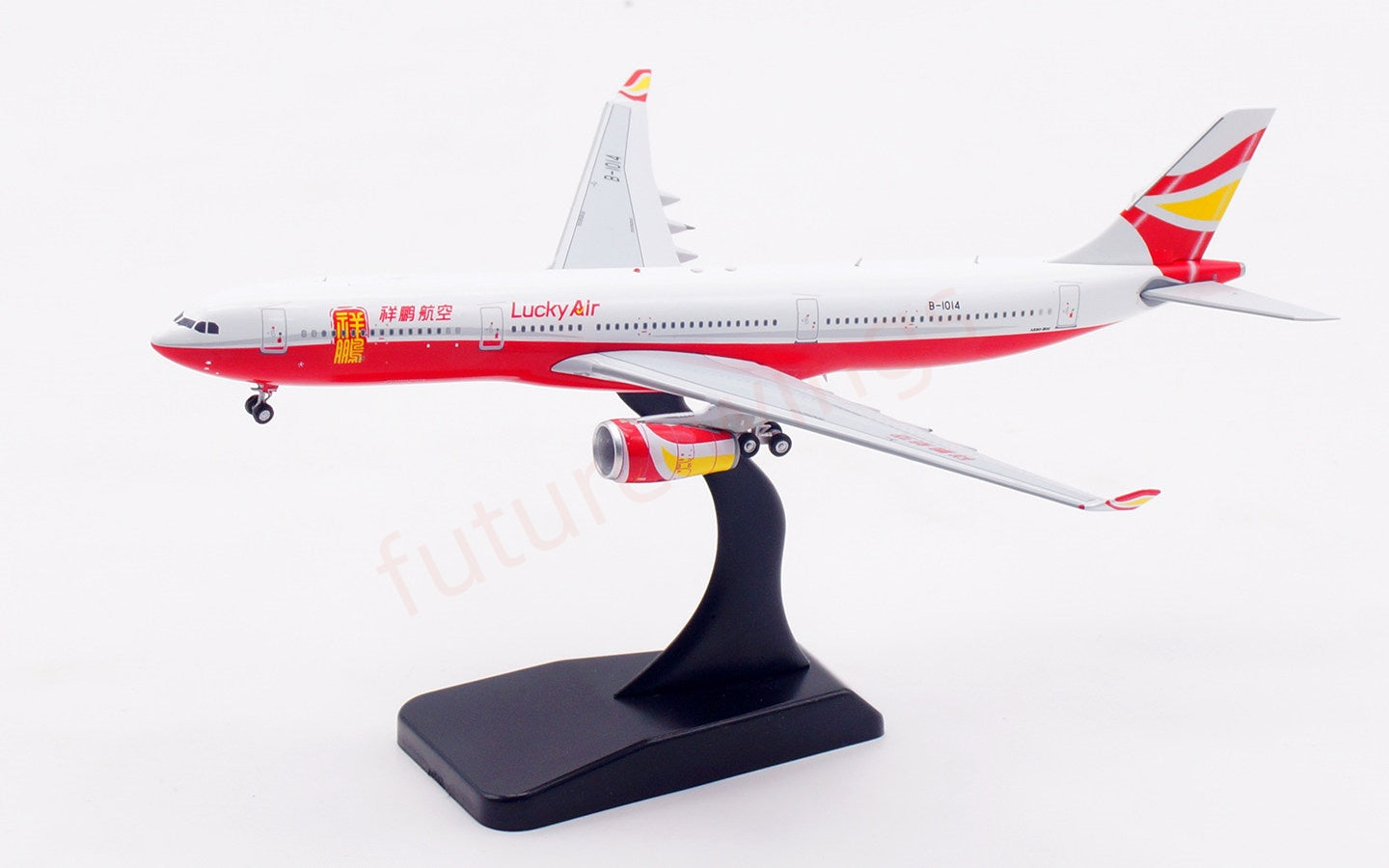 1:400 Aviation400 Lucky Air A330-300 B-1014 Aircraft Model Free Tractor+Stand