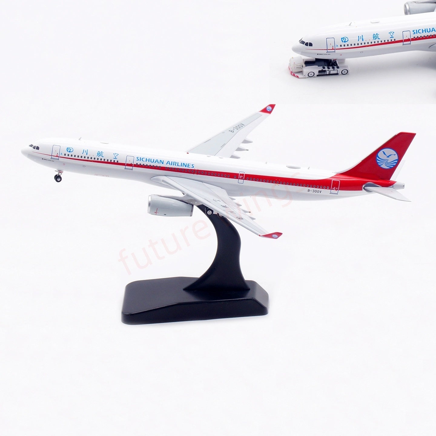 1:400 Aviation400 SiChuan Airlines A330-300 B-300V Aircraft Model Free Tractor+Stand