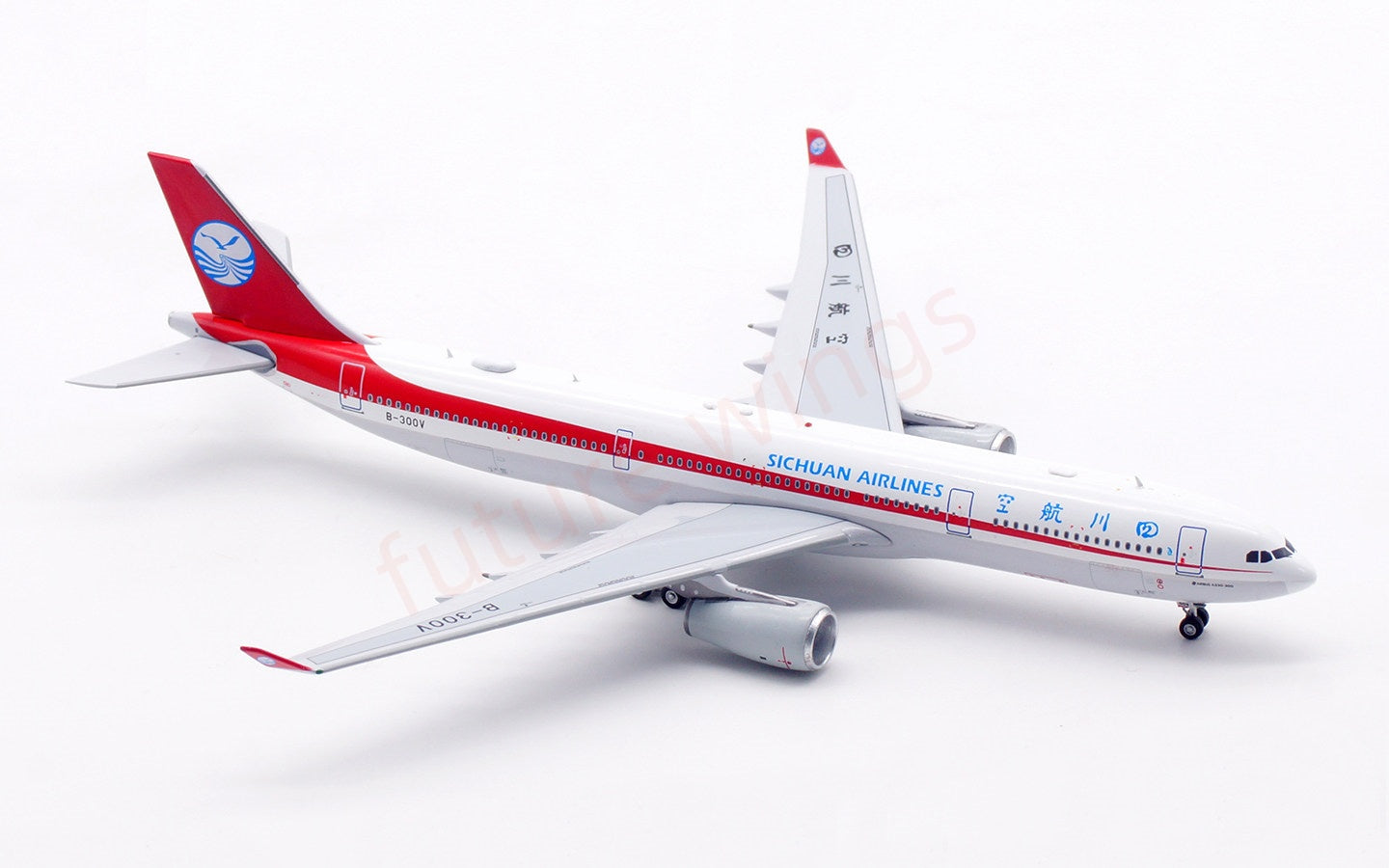 1:400 Aviation400 SiChuan Airlines A330-300 B-300V Aircraft Model Free Tractor+Stand