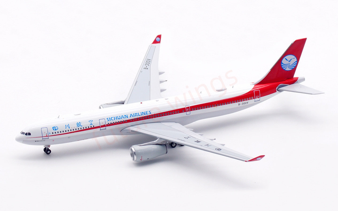 1:400 Aviation400 SiChuan Airlines A330-300 B-300V Aircraft Model Free Tractor+Stand