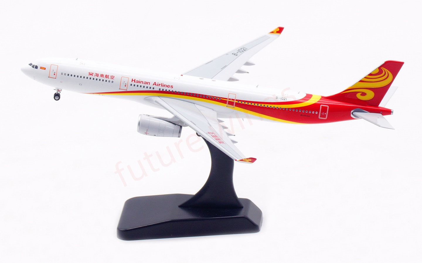 1:400 Aviation400 Hainan Airlines A330-300 B-1021 Aircraft Model Free Tractor+Stand