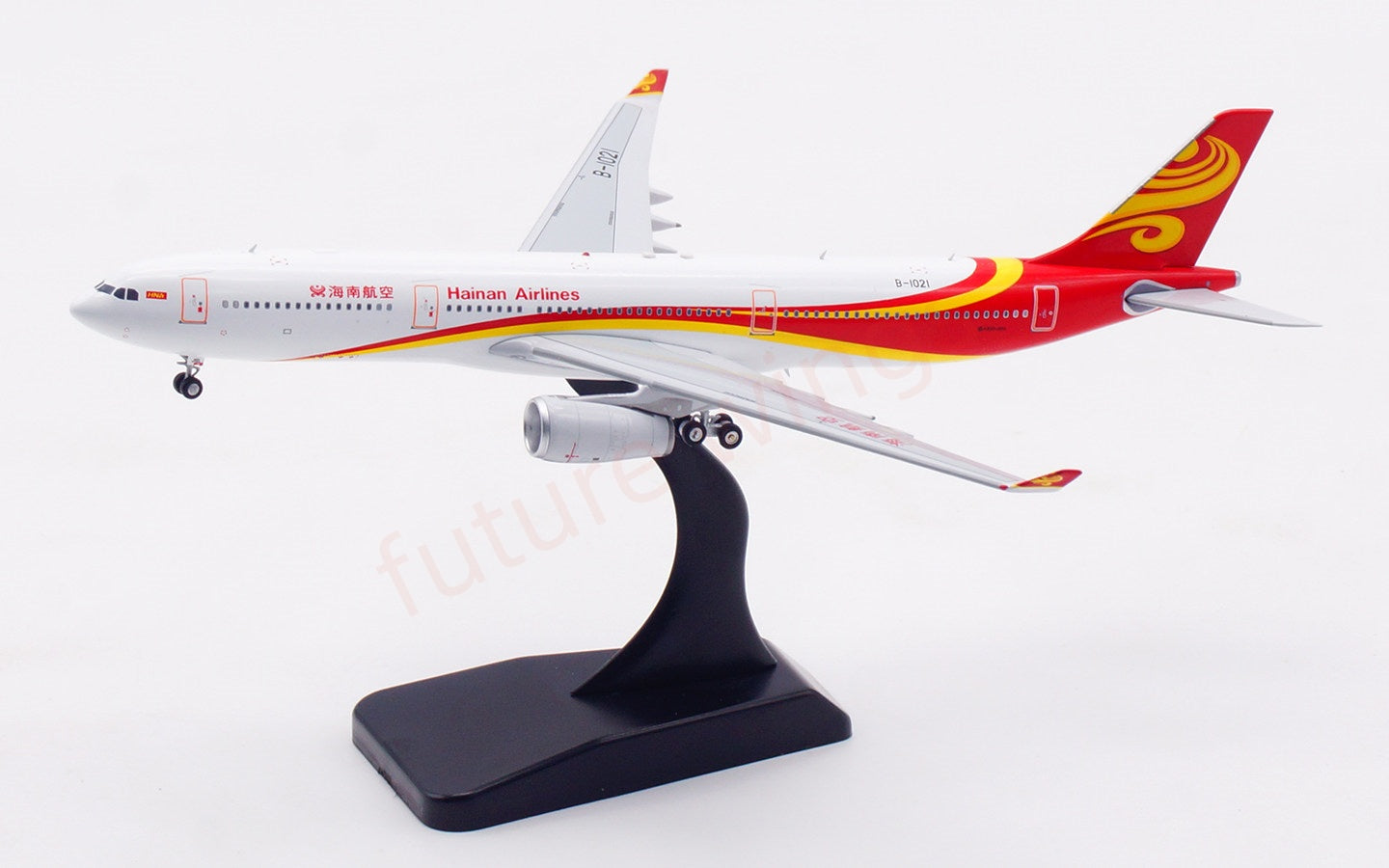 1:400 Aviation400 Hainan Airlines A330-300 B-1021 Aircraft Model Free Tractor+Stand
