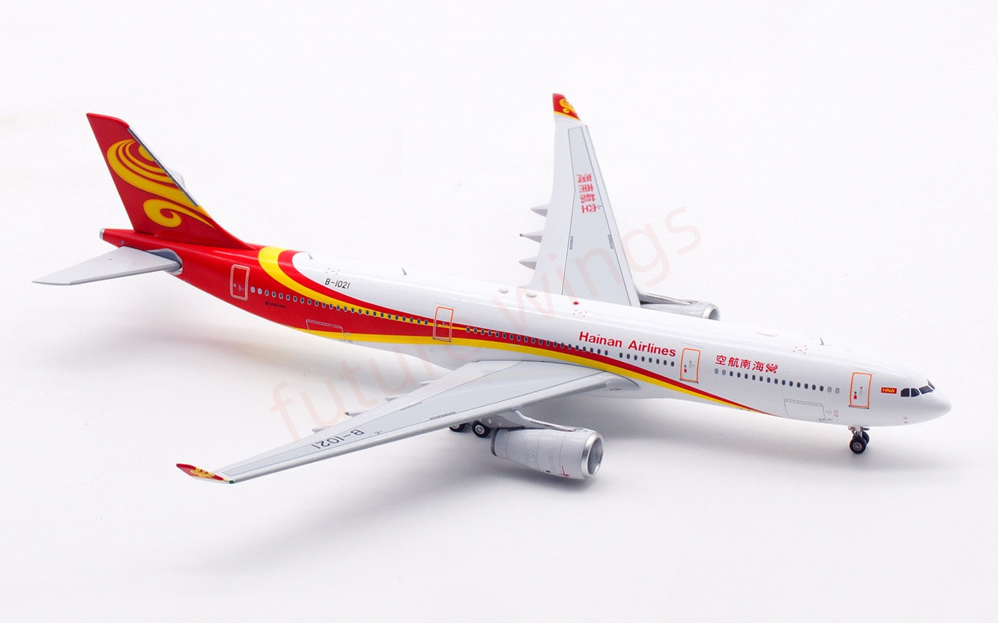 1:400 Aviation400 Hainan Airlines A330-300 B-1021 Aircraft Model Free Tractor+Stand