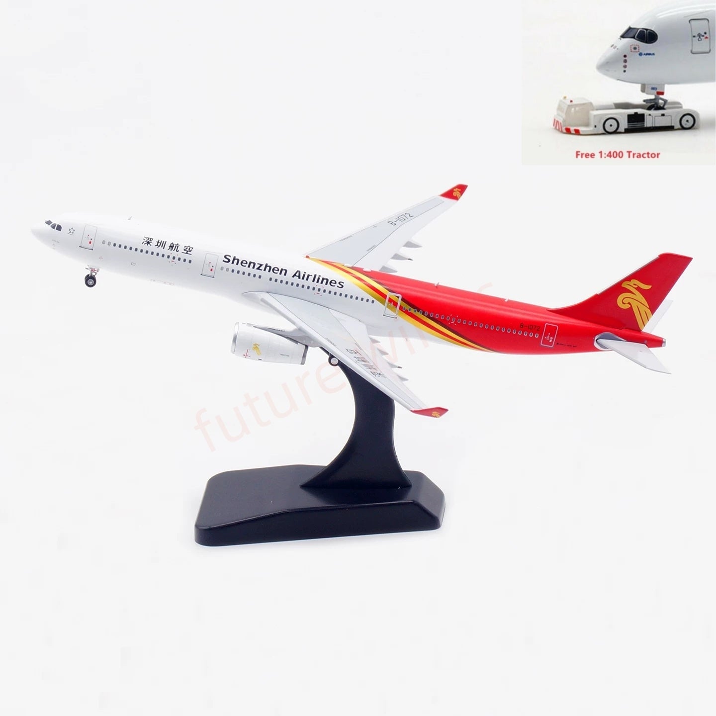 1:400 Aviation400 ShenZhen Airlines A330-300 B-1072 Aircraft Model Free Tractor+Stand