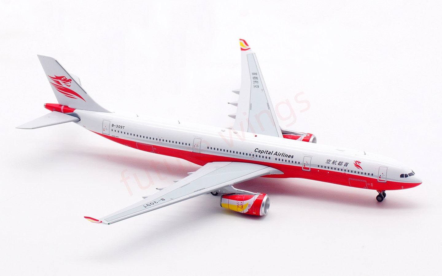 1:400 Aviation400 Capital Airlines A330-300 B-309T Aircraft Model Free Tractor+Stand