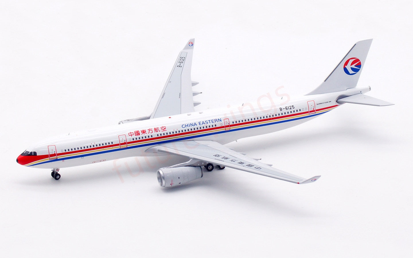 1:400 Aviation400 China Eastern Airlines A330-300 B-6125 B-6095 Aircraft Model Free Tractor+Stand
