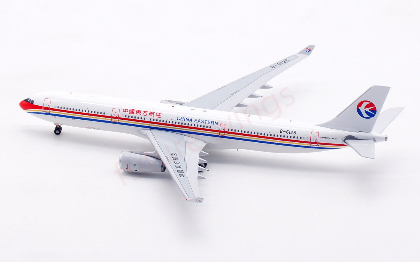 1:400 Aviation400 China Eastern Airlines A330-300 B-6125 B-6095 Aircraft Model Free Tractor+Stand