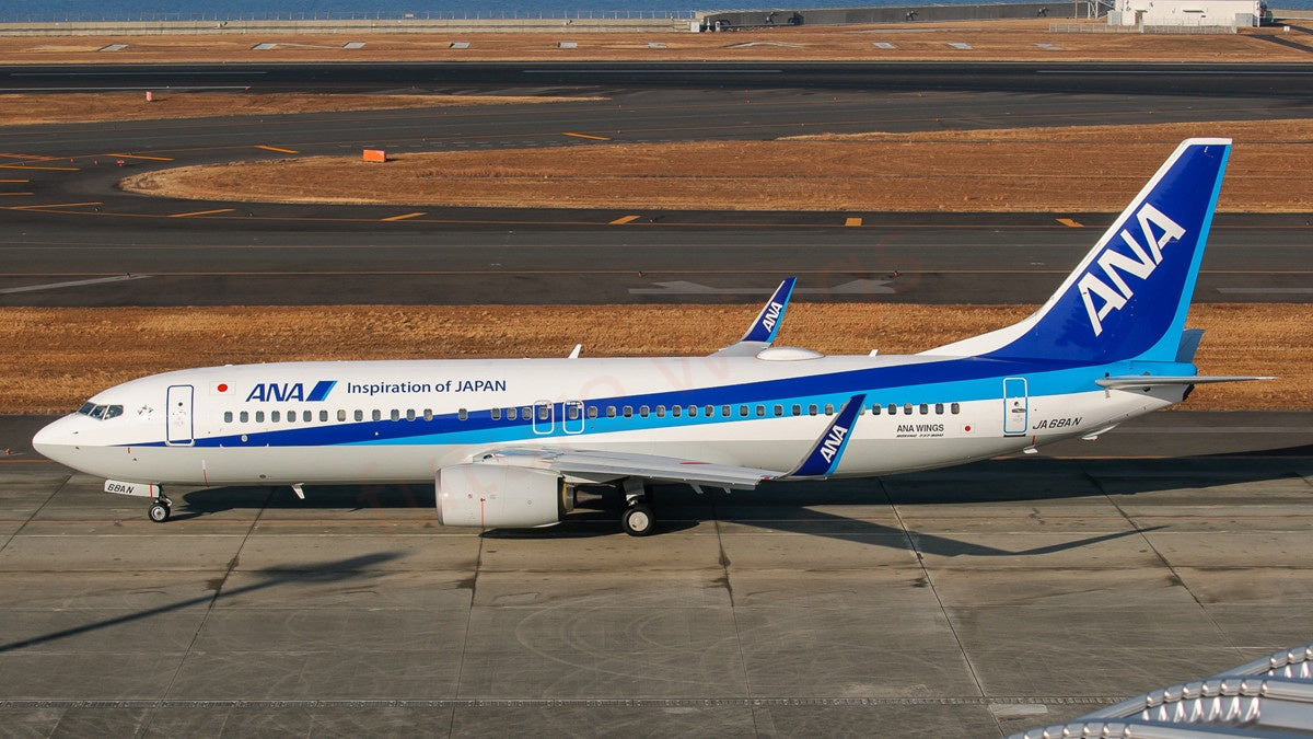 1:400 AeroPolaris ANA B737-800 JA68AN Aircraft Model+Free Tractor