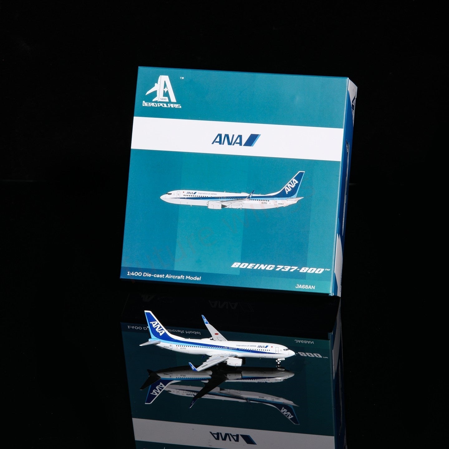 1:400 AeroPolaris ANA B737-800 JA68AN Aircraft Model+Free Tractor