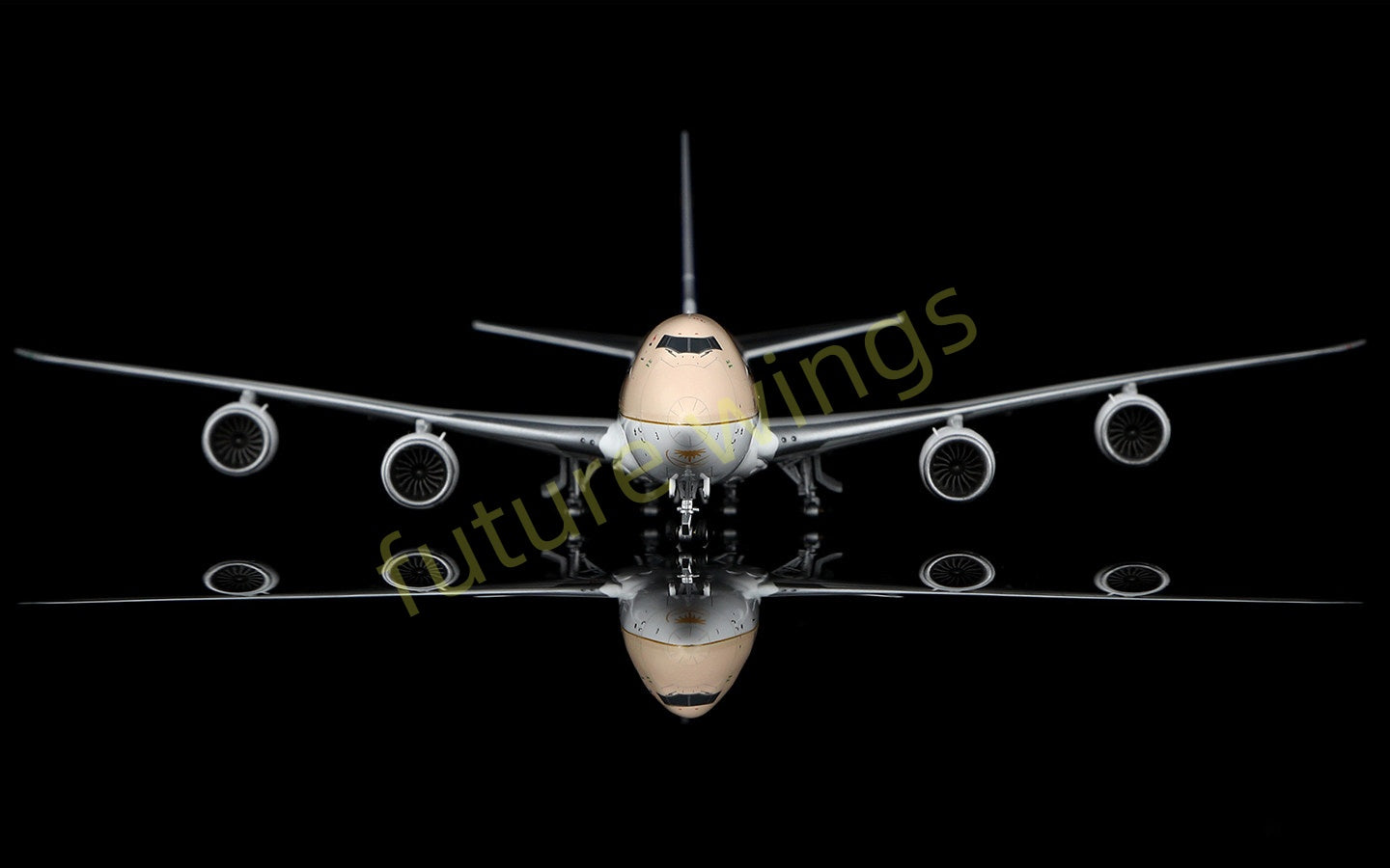 1:400 HX Models Saudia Cargo B747-8F HZ-AI3 HZ-AI4 Aircraft Model Free Tractor +Stand