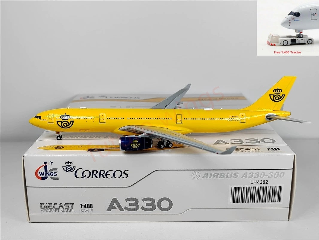 1:400 JC Wings LH4282 Correos A330-300 EC-LXA Aircraft Model+Free Tractor